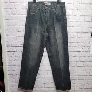 Old Skool Y2K Baggy Flap Pocket Jeans 38x35 Big Tall‎ Skater Streetwear Hip Hop